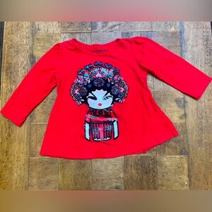 OPERA GIRL VIVIENNE TAM 3/4 length shirt. 4/5T. Super rare.